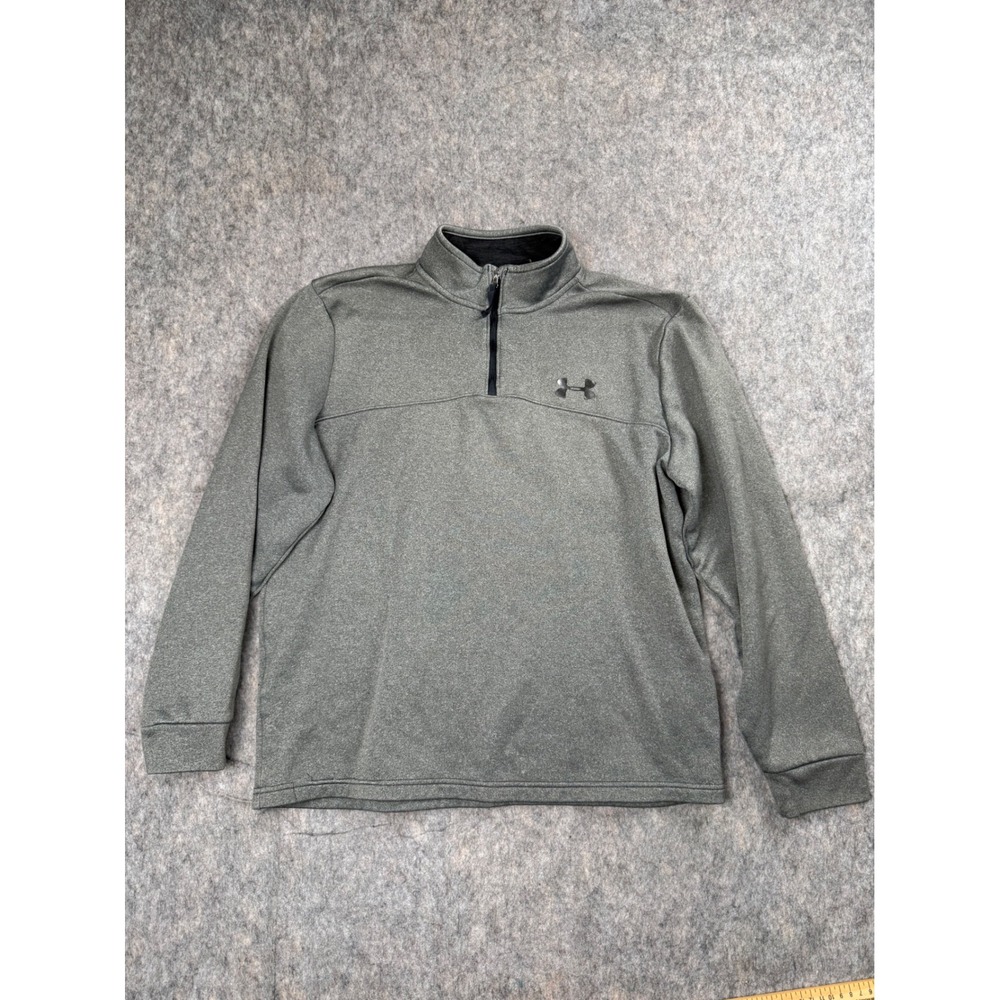 Under Armour ColdGear Womens Medium Gray Quarter Zip‎ Fleece Pullover Loose Fit